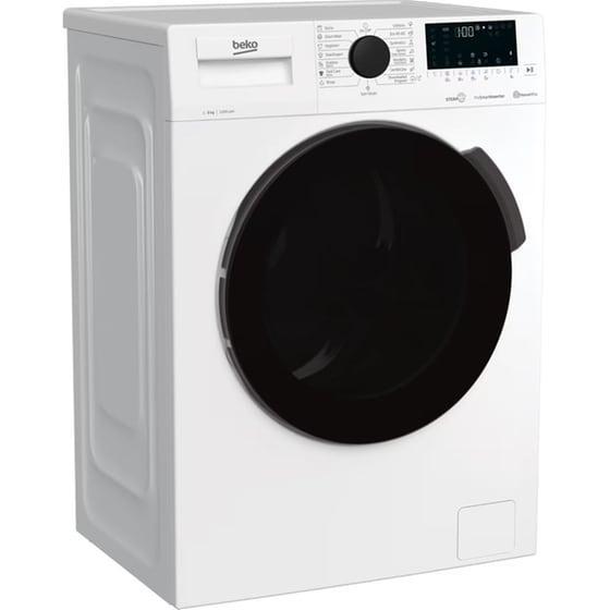 BEKO WUE8626XBWS 8 kg 1.200 Στροφές με Ατμό Λευκό Πλυντήριο Ρούχων image 2