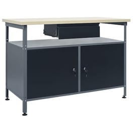 Vidaxl Πάγκος Εργασίας Μαύρος 120 X 60 X 85 Εκ. Ατσάλινος