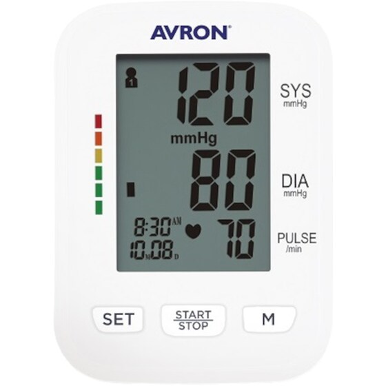 Ψηφιακό Πιεσόμετρο Μπράτσου AVRON CardioCheck Control με Aνίχνευση Aρρυθμίας Λευκό image 0