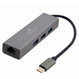 USB Hub Gembird A-CMU3-LAN-01 USB 3.1 με 4 θύρες - Γκρι