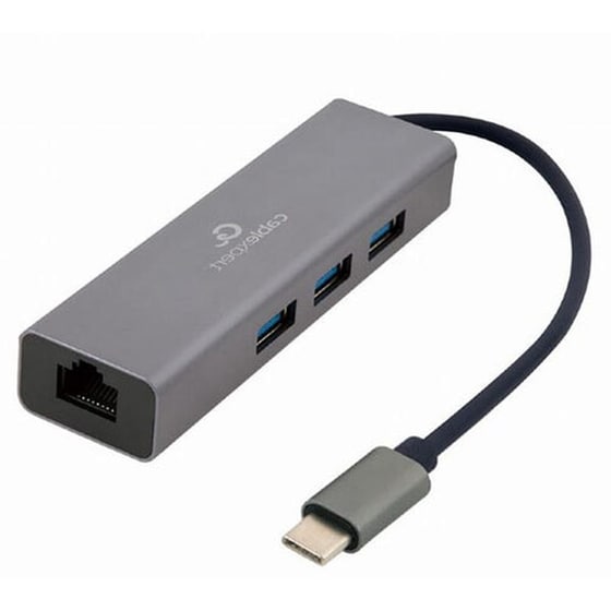 USB Hub Gembird A-CMU3-LAN-01 USB 3.1 με 4 θύρες - Γκρι image 0
