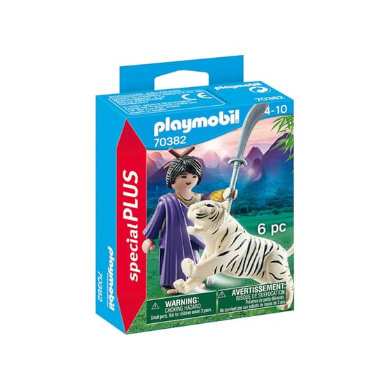 PLAYMOBIL Ασιάτισσα πολεμίστρια με λευκή τίγρη (70382) image 0