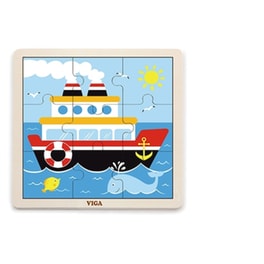 Παιδικό Παζλ Viga Ξύλινο Καράβι (9 Κομμάτια)