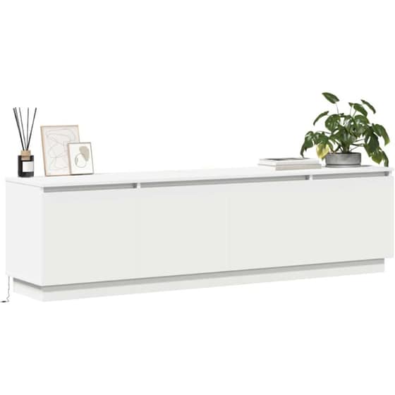 Έπιπλο Τηλεόρασης VidaXL με LED 180 x 38 x 49 cm - Λευκό image 1