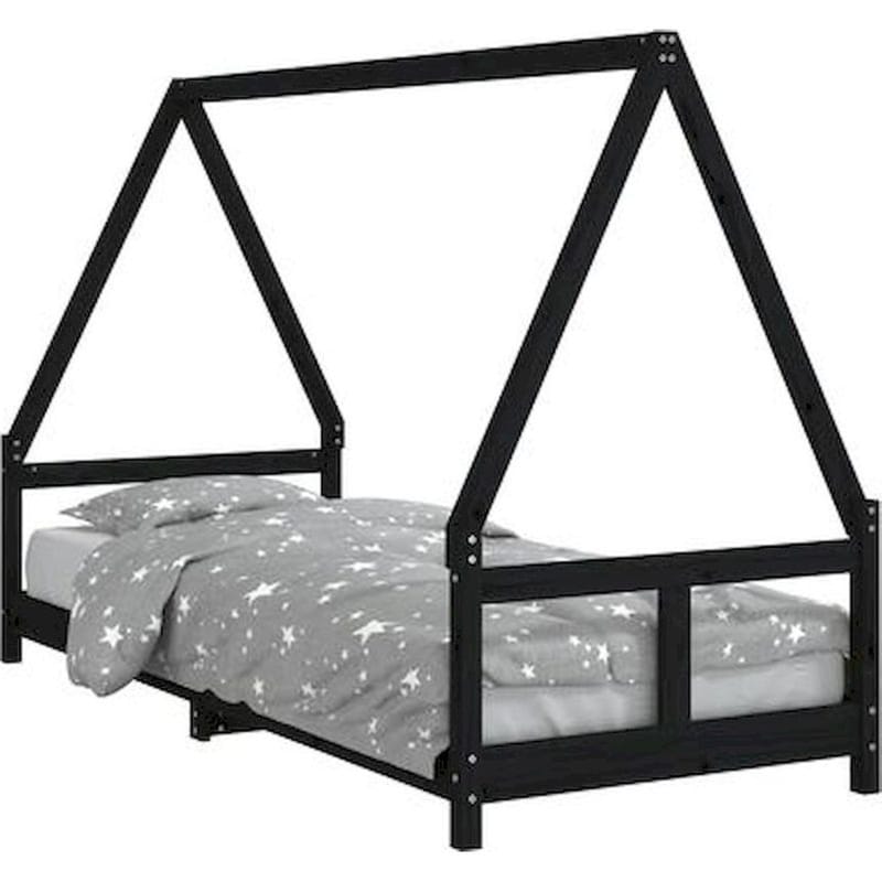 VIDAXL Vidaxl Πλαίσιο Κρεβατιού Παιδ. Σκ. Γκρι 90x200εκ Από Πεύκο Και Συρτάρια