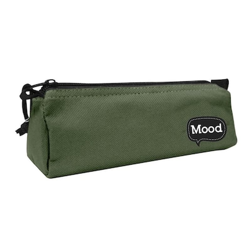 MOOD Κασετίνα Βαρελάκι Κασετινα Mood Chrome Χακι Μονή Λαδί