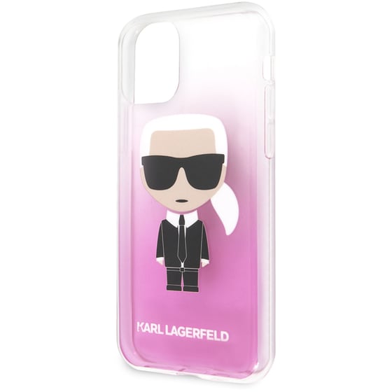 Θήκη Apple iPhone 11 Pro - Karl Lagerfeld Ikonik Gradient Transparent Case - Clear/Gradient Pink image 4