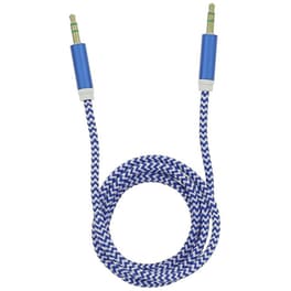Tellur Auxiliary Audio Cable Στερεοφωνικό Καλώδιο Ήχου Αρσενικό/αρσενικό Μήκους 1 Μέτρου Σε Μπλε