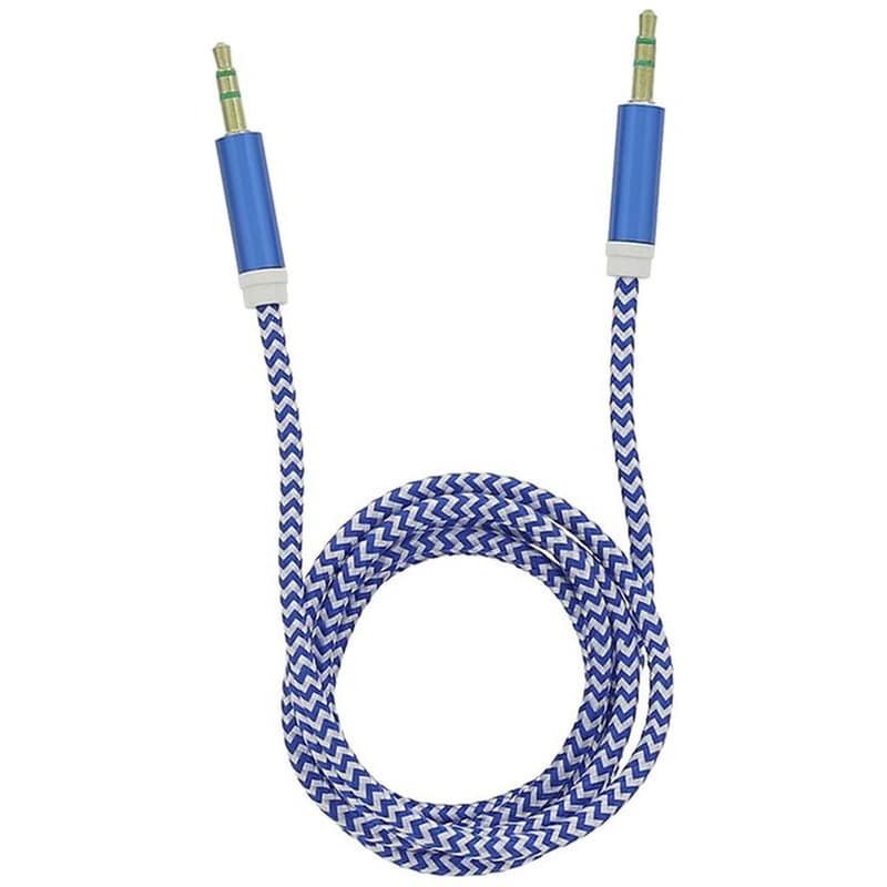 TELLUR Tellur Auxiliary Audio Cable Στερεοφωνικό Καλώδιο Ήχου Αρσενικό/αρσενικό Μήκους 1 Μέτρου Σε Μπλε