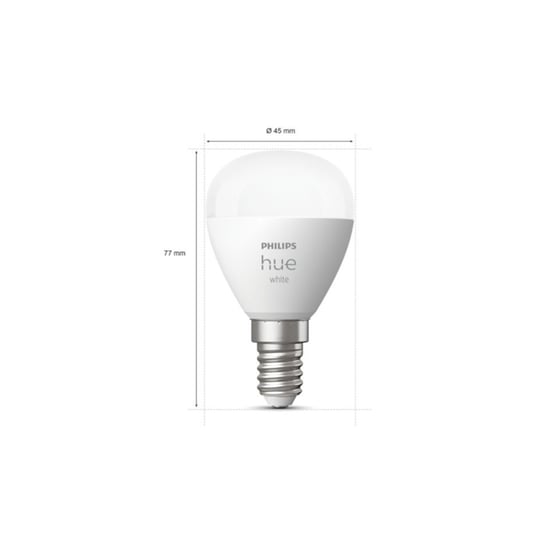 Philips Hue Smart Bulbs 5.7W 2 Pack E14 image 1