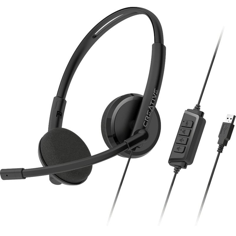 CREATIVE Ακουστικά Headset Creative HS-220 με Μικρόφωνο - Μαύρο