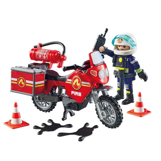 PLAYMOBIL® Action Heroes Πυροσβέστης με Μοτοσικλέτα (71466) image 5