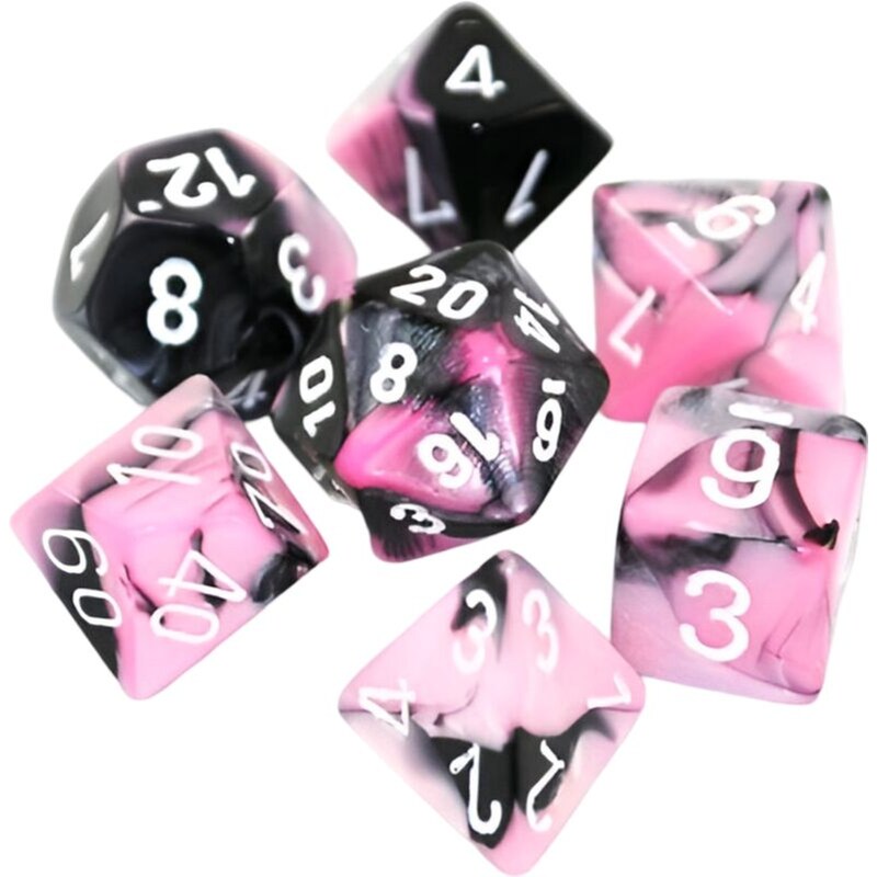 Chessex Gemini - Black-pink/White CHESSEX
