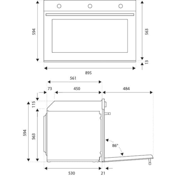 BERTAZZONI F909PROEKX 100 Lt Inox Εντοιχιζόμενος Φούρνος Άνω Πάγκου image 2