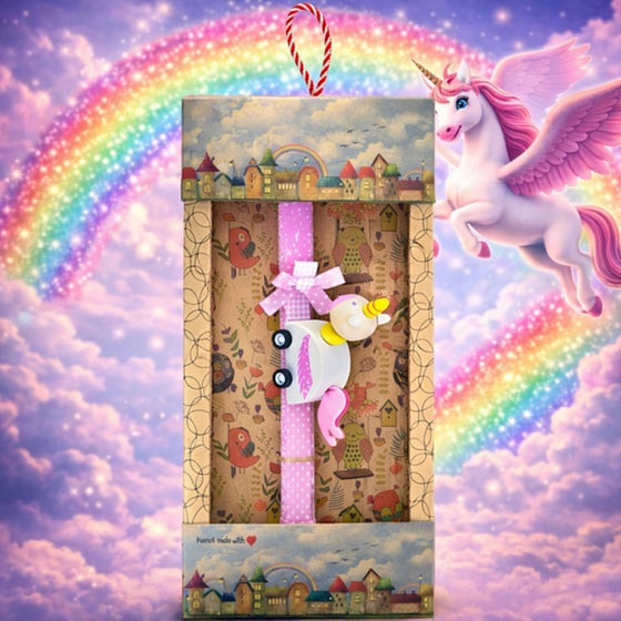 Λαμπάδα&nbsp;Synchronia&nbsp;Ξύλινο&nbsp;Pull&nbsp;Back&nbsp;Μονόκερος image 4