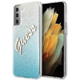 Θήκη Samsung Galaxy S21+ - Guess Glitter Gradient Script - Blue