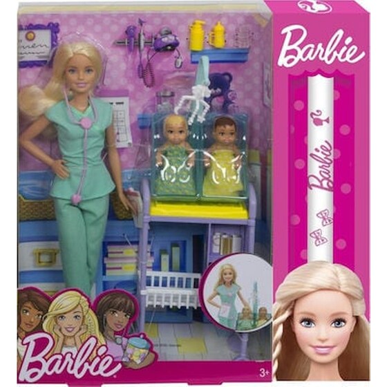 Λαμπάδα Barbie Παιδίατρος Με Μωράκια image 0