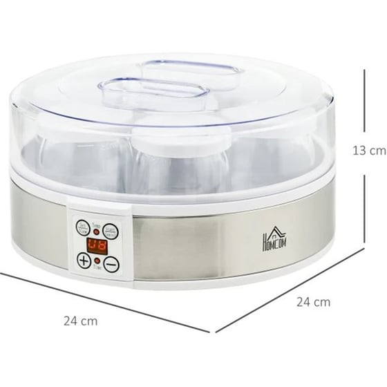 Γιαουρτομηχανή HOMCOM 800-177V90WT 20 W Λευκό image 5