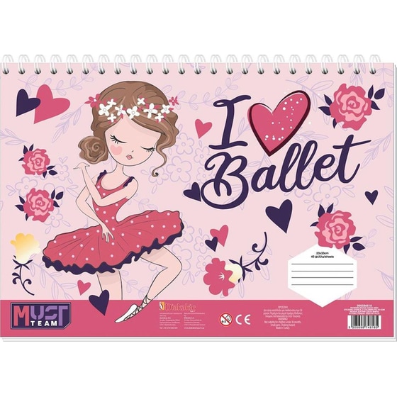 Μπλοκ Σετ Ζωγραφικής με Αυτοκόλλητα και Στένσιλ Must Girl 40 Φύλλων image 1