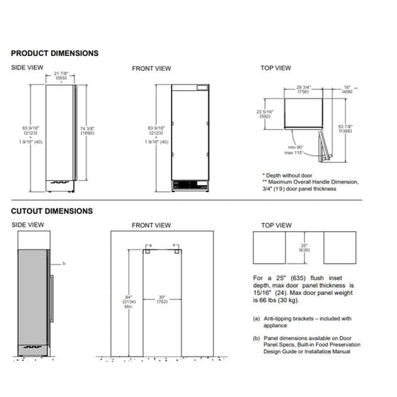BERTAZZONI RLD75S5FPNS 470 Lt Πλήρως Εντοιχιζόμενο Μονόπορτο Ψυγείο image 9