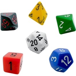 Σετ Ζαριών Chessex Nostalgia Opaque GM και Beginner Player Polyhedral