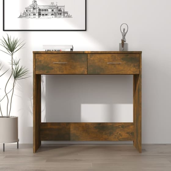Γραφείο VidaXL από Επεξεργασμένο Ξύλο 80x40x75 cm - Καπνιστή Δρυς image 1