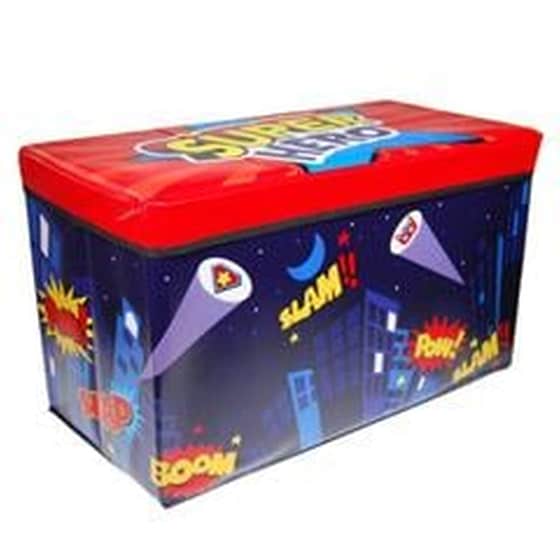 Κουτί Αποθήκευσης - Σκαμπώ Next "Super Heroes" από Ύφασμα Υ35x60x30 cm - Μπλε/Κόκκινο image 0
