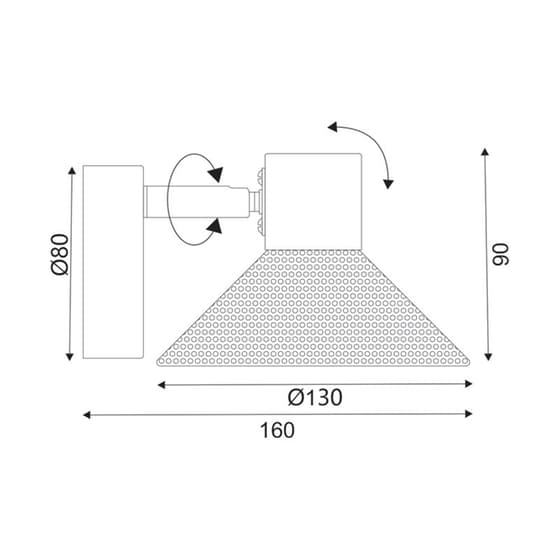 Σποτ Μονόφωτο Aca Μεταλλικό 13x16x9 cm - Λευκό image 1