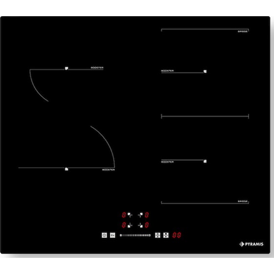 PYRAMIS PO78104010E & PHI62432FM 78 Lt Μαύρο Eντοιχιζόμενο Σετ Φούρνος και Εστία image 1