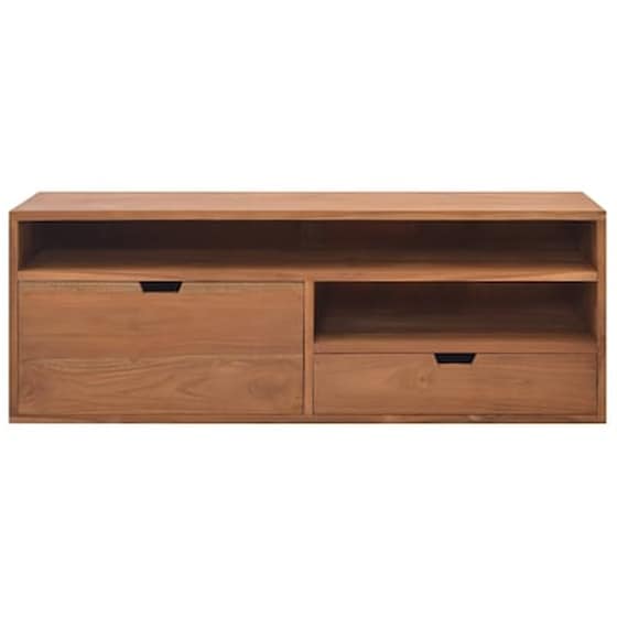 Έπιπλο Τηλεόρασης VidaXLΜασίφ Ξύλο 110x30x40cm - Καφέ image 3