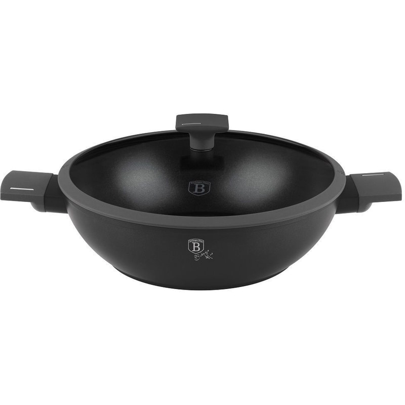 Αντικολλητικό Τηγάνι WOK BERLINGER HAUS BH-8125 30 cm Μαύρο BERLINGER HAUS