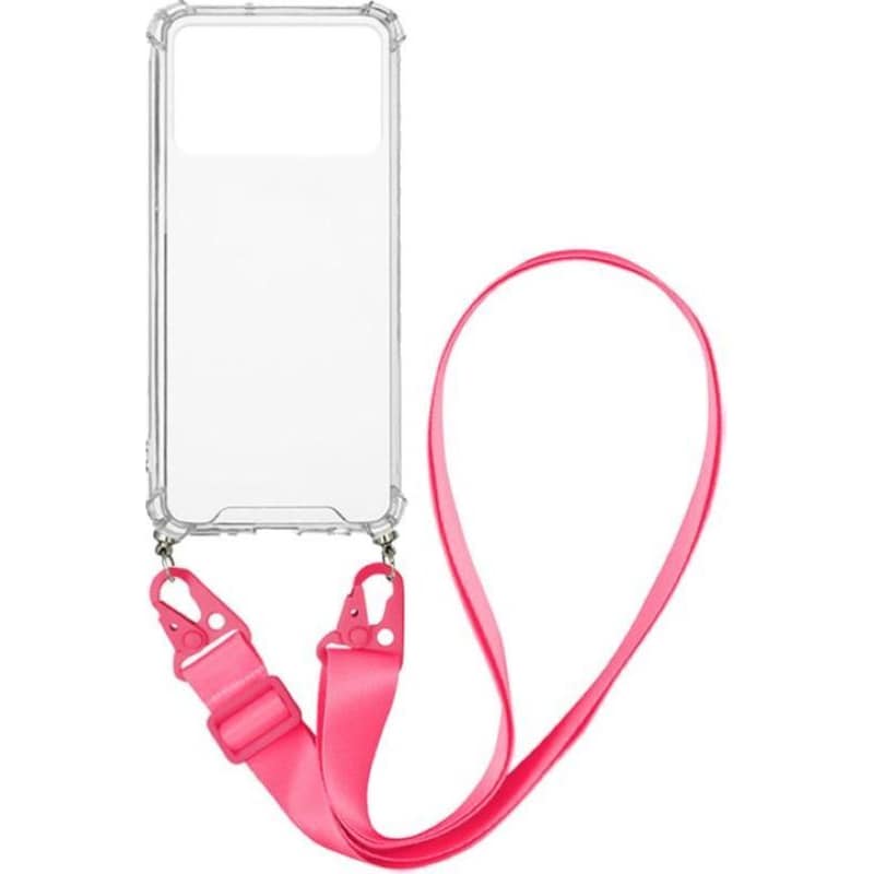 Θήκη Xiaomi Poco X4 Pro 5G - Sonique Armor Clear Με Strap - Ροζ