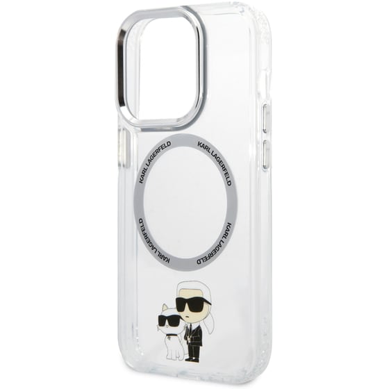 Karl Lagerfeld Iml Nft Back Cover Hard Case Karl  Amp; Choupette Διάφανη Θήκη Προστασίας Με Ενσωματωμένο Δαχτυλίδι Magsafe – Iphone 14 Pro Max (clear/grey) image 7