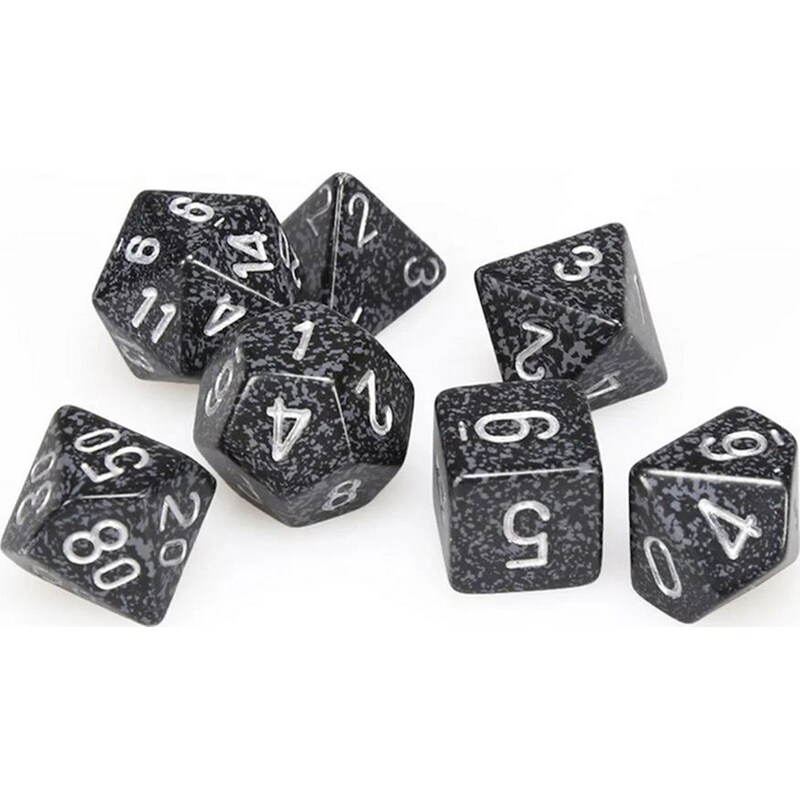 CHESSEX Σετ Ζάρια Speckled Polyhedral 7-die Set Ninja Chessex