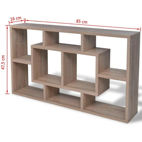 Ραφιέρα Τοίχου VidaXL από Μοριοσανίδα 85x16x47.5 cm - Φυσικό/Μπεζ image 4