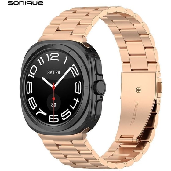 Λουράκι Sonique Stainless Steel Bracelet για Galaxy Watch Ultra 47mm - Rose Gold image 0