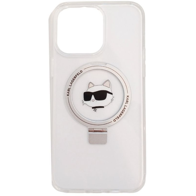 KARL LAGERFELD Θήκη Apple iPhone 15 Pro - Karl Lagerfeld Magsafe Ringstand Hard Case Choupette’s Head - Διάφανο