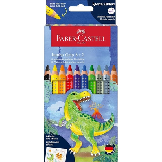 Ξυλομπογιές Faber-Castell Jumbo Δεινόσαυροι image 0