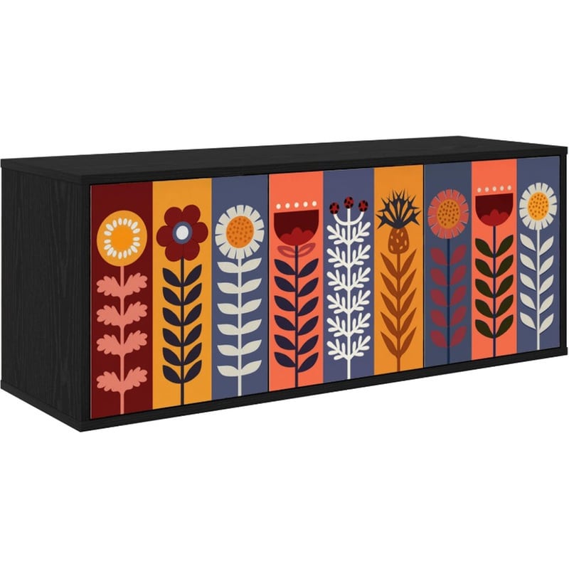 Έπιπλο Τηλεόρασης VidaXL ESSEN Επιτοίχιο 102 x 33 x 40 cm - Μαύρη Δρυς