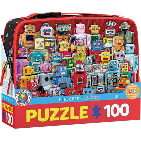 Παζλ Eurographics με Lunch Bag Robots (100 Κομμάτια) image 0