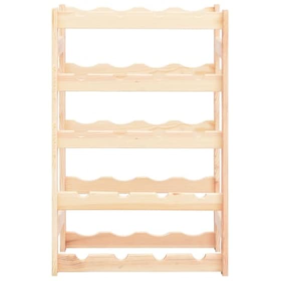 Ραφιέρα/Σταντ Κρασιών Vidaxl Από Μασίφ Ξύλο Πεύκου Για 20 Φιάλες - Φυσικό Χρώμα Ξύλου image 2