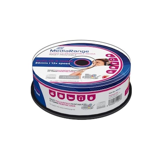 Δίσκοι CD/DVD MediaRange Printable CD-R 700MB 25τμχ image 0