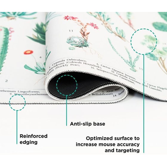 Grupo Erik Botanical Cacti Gaming Mouse Pad XL 800 mm - Με σχέδιο image 1