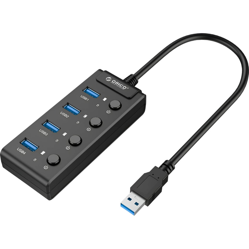 ORICO Orico W9PH4-U3-V1-BK-BP USB Hub 4-Port USB 3.0 συμβατό με USB-A