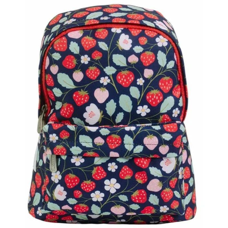 A LITTLE LOVELY COMPANY Τσάντα Πλάτης Α Little Lovely Company Strawberries 2 Θηκών Μπλε