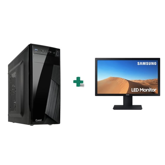 Desktop Quest Me (Intel Core i3-10100/8GB/240GB SSD + 1TB HDD/Intel UHD 630) + Οθόνη Samsung 24" image 0