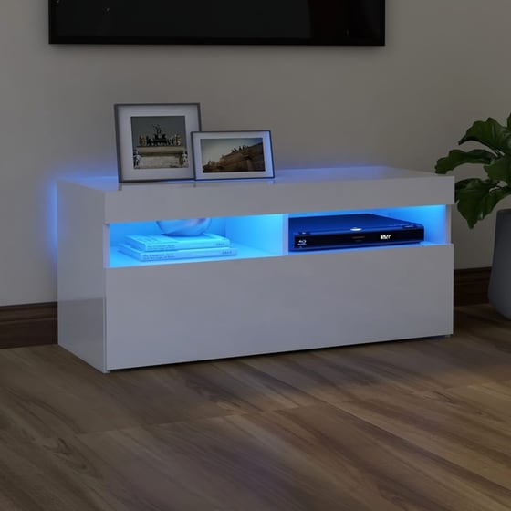 Έπιπλο Τηλεόρασης  VidaXL από Μοριοσανίδα 90x35x40cm - Λευκό image 2