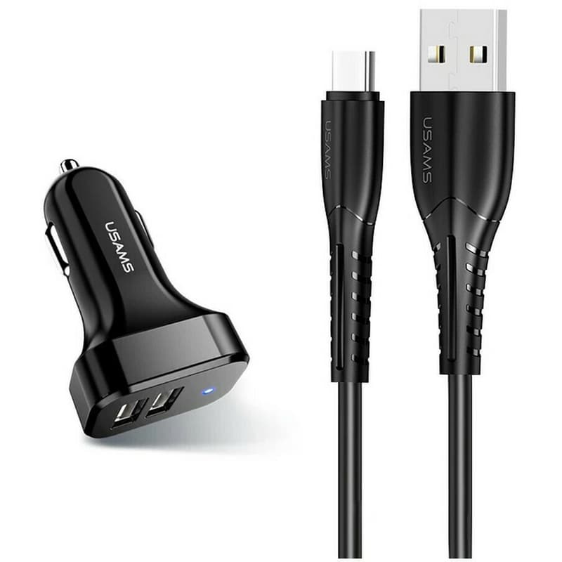Φορτιστής Αυτοκινήτου Usams C13 2xUSB - Μαύρο