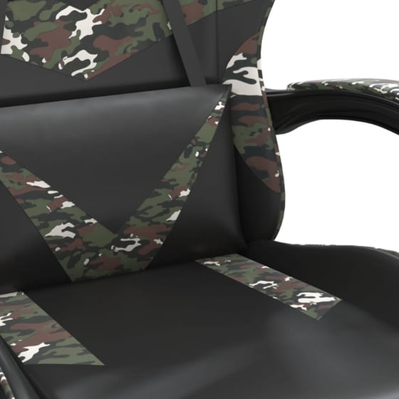 Καρέκλα Gaming VIDAXL 3143865 με Υποπόδιο από Τεχνητό Δέρμα - Μαύρο image 8