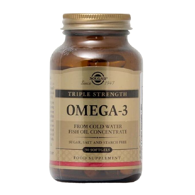 Λιπαρά Οξέα Solgar Omega-3 Triple Strength - 50 κάψουλες